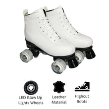 Load image into Gallery viewer, Squad Skates Mellow Roller Skates for Teens Adult with LED Wheels (F-675) EU35/US5 to EU41/US9.5 -White