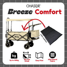 Load image into Gallery viewer, Chaser Breeze Wagon Comfort Stroller Cart  with Cushion for Outdoor Push &amp; Pull Stroller with 4 Big Wheels