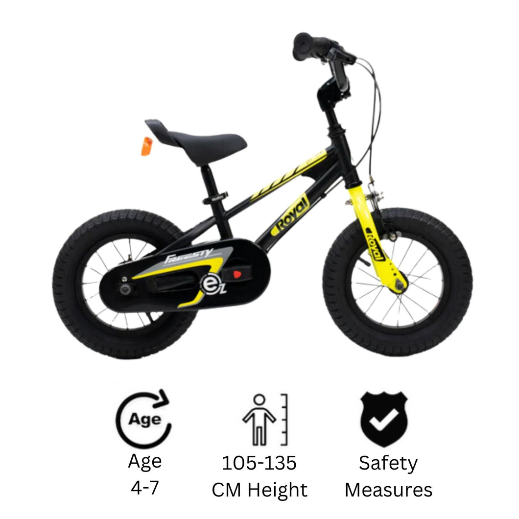 RoyalBaby EZ Freestyle 2 in 1 Balance Bike and Kids Pedal Bike 16'' (16-30)-Black