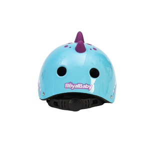 RoyalBaby Rawr Dino Helmet Skate Scooter Bike Helmet for Kids (FUJ-103) -Blue