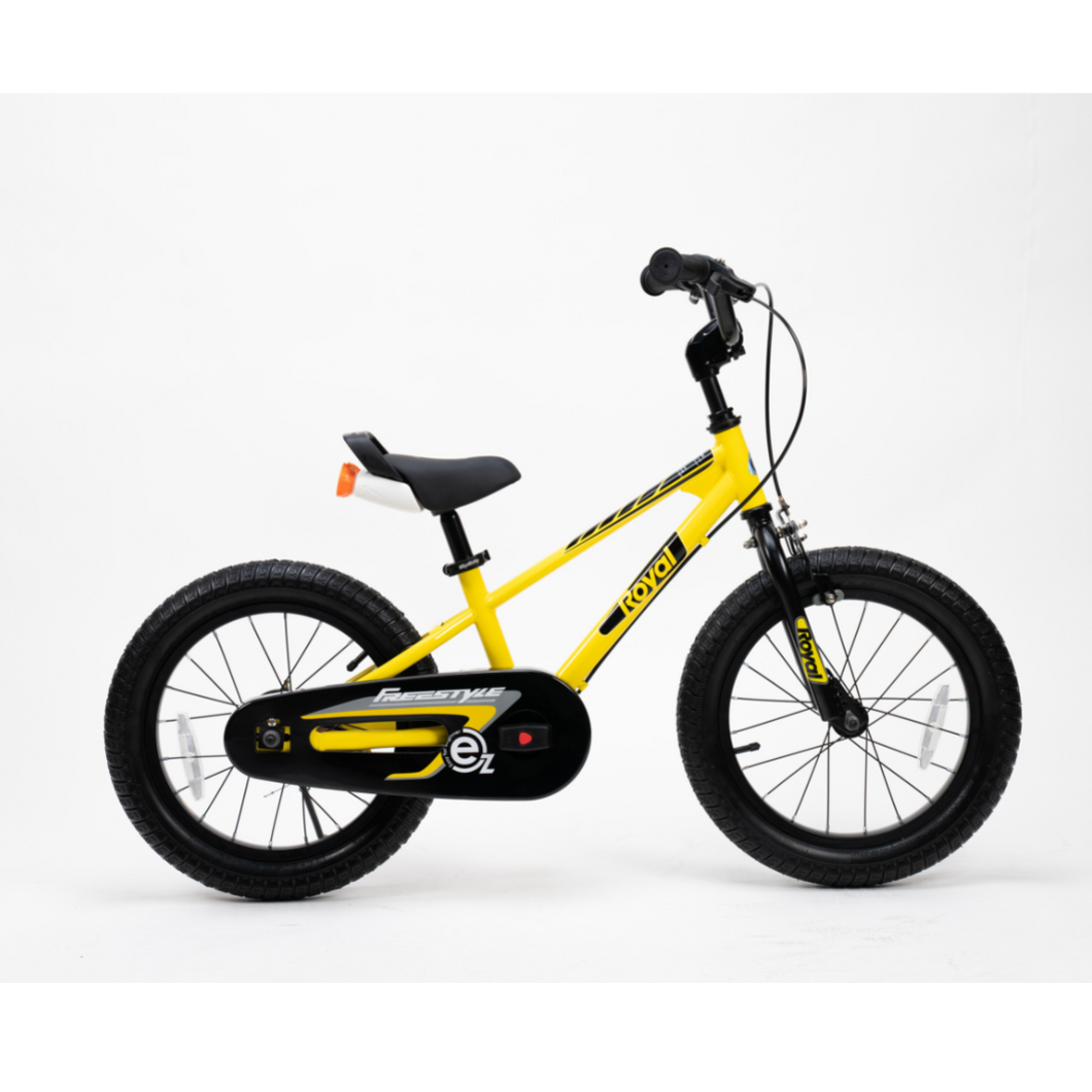 RoyalBaby EZ Freestyle 2 in 1 Balance Bike and Kids Pedal Bike 16'' (16-30)-Yellow
