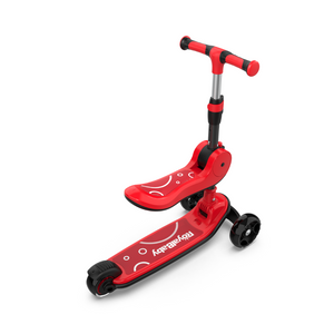 RoyalBaby 2 in 1 Toddler Kids Scooter w/ Seat(089M)-Red