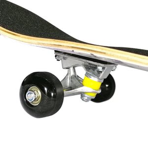Chaser 31" Wooden Maple Skateboard(6120)-Floral Skull