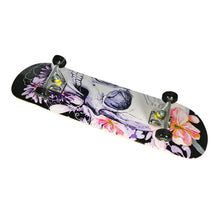 Load image into Gallery viewer, Chaser 31&quot; Wooden Maple Skateboard(6120)-Floral Skull