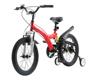 RoyalBaby Kids Bike 16" Red for 4-7 Years Old Flying Bear Full Suspension Bike
