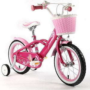RoyalBaby Kids Bike 12" Pink for 2-5 Years Old Mermaid Bike