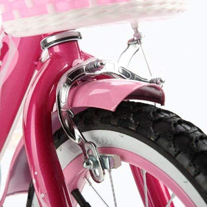RoyalBaby Kids Bike 12" Pink for 2-5 Years Old Mermaid Bike