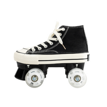 Load image into Gallery viewer, Squad Skates Canvas Sneaker Skates Chucks Roller Skate for Men Women (E033) EU36 to EU43 in Black