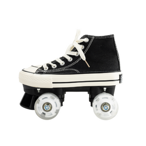Squad Skates Canvas Sneaker Skates Chucks Roller Skate for Men Women (E033) EU36 to EU43 in Black