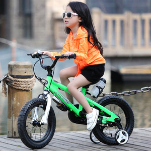 RoyalBaby Kids Bike 12" Green for 2-5 Years Old BMX Freestyle