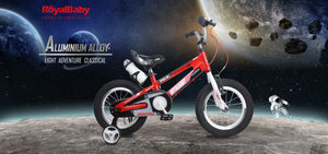 RoyalBaby Kids Bike 16" Red for 4-7 Years Old Space No. 1 Aluminum Kids Bike
