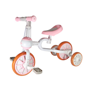 Chaser 3 in 1 Trike Bike for Toddlers 18 Months to 4 Years Old (HD-100B)-Pink/White