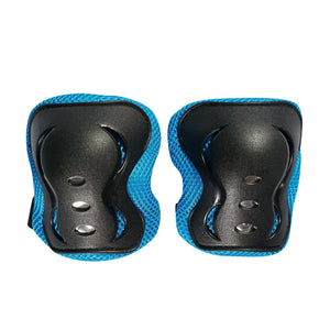 Chaser Kids Protector Set Arm Knee Wrist Protector Set for Scooter Bike -Black/Blue