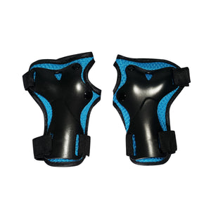 Chaser Kids Protector Set Arm Knee Wrist Protector Set for Scooter Bike -Black/Blue