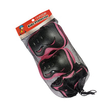 Load image into Gallery viewer, Chaser Kids Protector Set Arm Knee Wrist Protector Set for Scooter Bike -Black/Pink