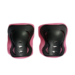 Chaser Kids Protector Set Arm Knee Wrist Protector Set for Scooter Bike -Black/Pink