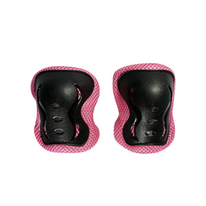 Chaser Kids Protector Set Arm Knee Wrist Protector Set for Scooter Bike -Black/Pink