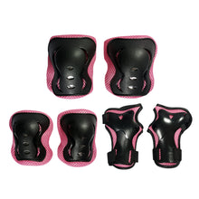 Load image into Gallery viewer, Chaser Kids Protector Set Arm Knee Wrist Protector Set for Scooter Bike -Black/Pink