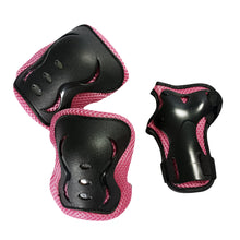Load image into Gallery viewer, Chaser Kids Protector Set Arm Knee Wrist Protector Set for Scooter Bike -Black/Pink