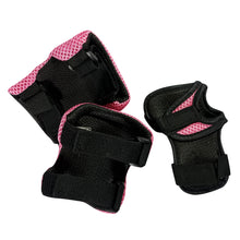 Load image into Gallery viewer, Chaser Kids Protector Set Arm Knee Wrist Protector Set for Scooter Bike -Black/Pink