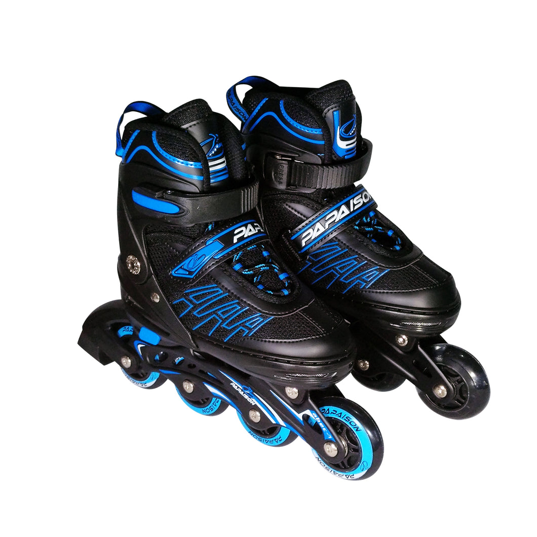 PA Papaison Adjustable Inline Roller Skates (E030) Medium/Large/XLarge - Blue