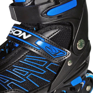 PA Papaison Adjustable Inline Roller Skates (E030) Medium/Large/XLarge - Blue