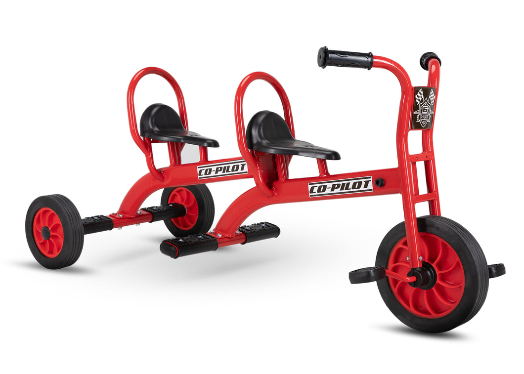 Chaser Bike with Sidecar for Kids 2 in 1 Co-Pilot Trike(E064-HQBB-5166)-Red