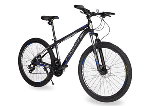 Fusion Forge Hydraulic Alloy Mountain Bike 27.5" or 29" in Matte Black P. Silver