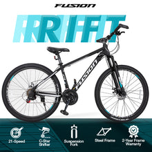 Load image into Gallery viewer, Fusion Rift Steel MTB 26&quot;/27.5&quot;-Matte Black/Silver