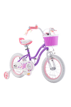 Load image into Gallery viewer, RoyalBaby Kids Bike 16&quot; Purple for 4-7 Years Old Star Girl Bike