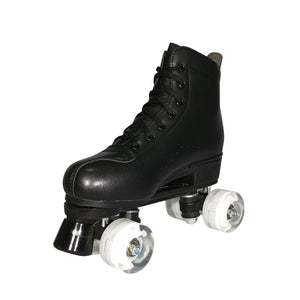 Squad Skates Mellow Roller Skates for Teens Adult with LED Wheels (F-675) EU35/US5 to EU41/US9.5 -Black