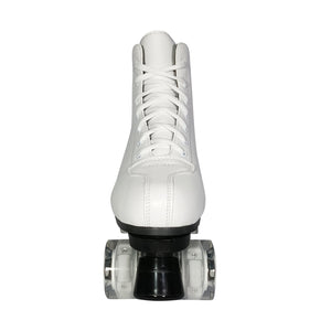 Squad Skates Mellow Roller Skates for Teens Adult with LED Wheels (F-675) EU35/US5 to EU41/US9.5 -White