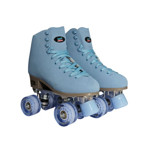 Squad Skates Vibe Suede Roller Skates 4 Wheels EU35.5/US6 to EU44/US12 in Lavender Blue