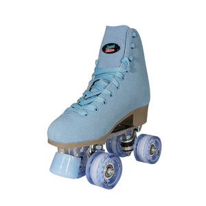 Squad Skates Vibe Suede Roller Skates 4 Wheels EU35.5/US6 to EU44/US12 in Lavender Blue
