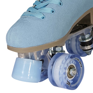 Squad Skates Vibe Suede Roller Skates 4 Wheels EU35.5/US6 to EU44/US12 in Lavender Blue