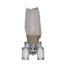 Load image into Gallery viewer, Squad Skates Vibe Suede Roller Skates 4 Wheels EU35.5/US6 to EU44/US12 in Silver Clear