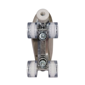 Squad Skates Vibe Suede Roller Skates 4 Wheels EU35.5/US6 to EU44/US12 in Silver Clear