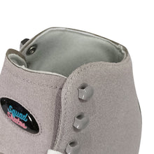 Load image into Gallery viewer, Squad Skates Vibe Suede Roller Skates 4 Wheels EU35.5/US6 to EU44/US12 in Silver Clear