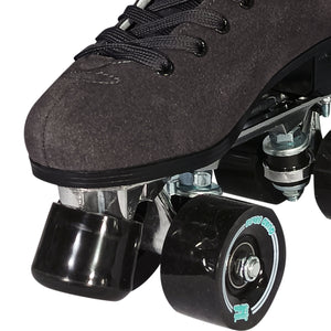 Squad Skates Vibe Suede Roller Skates 4 Wheels EU35.5/US6 to EU44/US12 in Smoke Grey/Gold