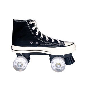 Squad Skates Canvas Sneaker Skates Chucks Roller Skate for Men Women (E033) EU36 to EU43 in Black