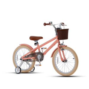 RoyalBaby Macaron Kids Vintage Bike 18'' for 6-9 Years Old(18B-6.3)-Fresh Pink