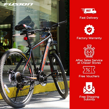 Load image into Gallery viewer, Fusion Forge Hydraulic Alloy Mountain Bike 27.5&quot; or 29&quot; in Matte Black P. Silver