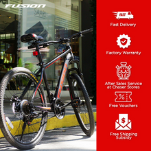 Load image into Gallery viewer, Fusion Forge Hydraulic Alloy Mountain Bike 27.5&quot; or 29&quot; in Matte Blue Silver