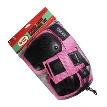 Load image into Gallery viewer, Chaser 6 pcs. Knee Elbow Wrist Pads Sports Protective Gear Set for Skating Skateboarding Cycling Kick Scooter (E028) Small to Large -Pink