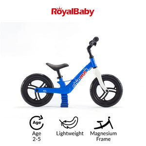 RoyalBaby Chipmunk Balance Bike for 2-5 Years Old 12"(CM-B002)-Blue