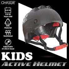 Load image into Gallery viewer, Chaser Kids Active Skate Scooter Bike Helmet-Black