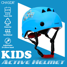 Load image into Gallery viewer, Chaser Kids Active Skate Scooter Bike Helmet-Blue