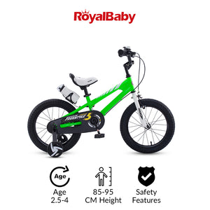 RoyalBaby Kids Bike 12" Green for 2-5 Years Old BMX Freestyle