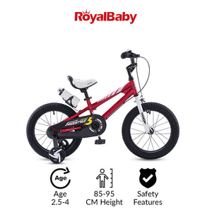 RoyalBaby Kids Bike 12" Red for 2-5 Years Old BMX Freestyle
