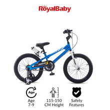 Load image into Gallery viewer, RoyalBaby Kids Bike 18&quot; Blue for 6-9 Years Old BMX Freestyle